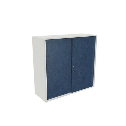 0089336799987 - Schiebetürenschrank NEOTEX mit Akustik-Front HxBxT 1150 x 1200 x 440 mm Front atlantikblau kaiserkraft