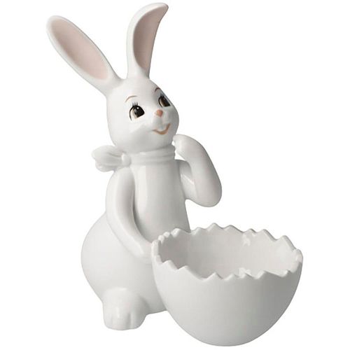 4005169366338 - Osterhase GOEBEL Figur Hase mit Schale Snow White - Cute Girl weiß B135cm H16cm T7cm Porzellan Dekofiguren Osterfigur Dekofigur Ostern Osterdekoration