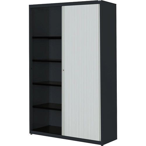 4250633330425 - mauser Querrollladenschrank HxBxT 1956 x 1200 x 432 mm Stahlplatte 4 Fachböden anthrazitgrau   lichtgrau   anthrazitgrau