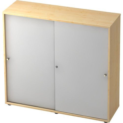 4032062181638 - ANNY-AC - Schiebetürenschrank mit Akustik-Rückwand 2 Fachböden Mitteltrennwand Ahorn-Dekor kaiserkraft