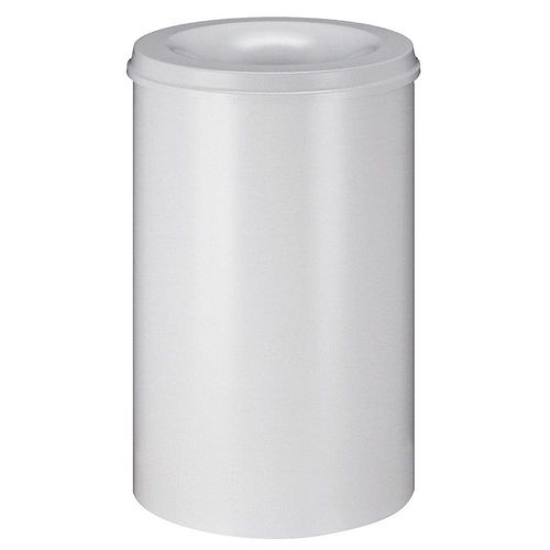 8713631002214 - Sicherheits-Papierkorb Stahl selbstlöschend Volumen 110 l HxØ 720 x 470 mm Korpus weiß   Löschkopf weiß kaiserkraft
