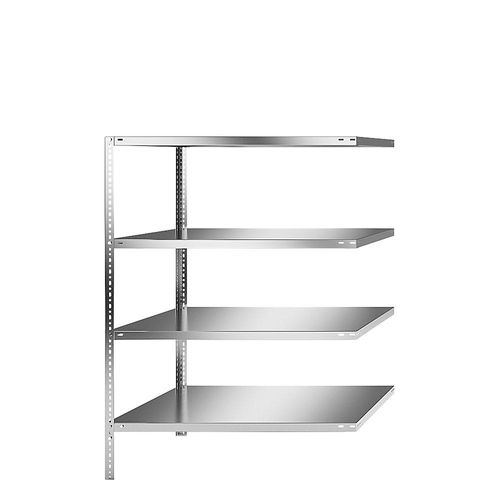 4021177029249 - Edelstahlregal Regalhöhe 1500 mm Anbauregal Breite x Tiefe 1100 x 800 mm kaiserkraft