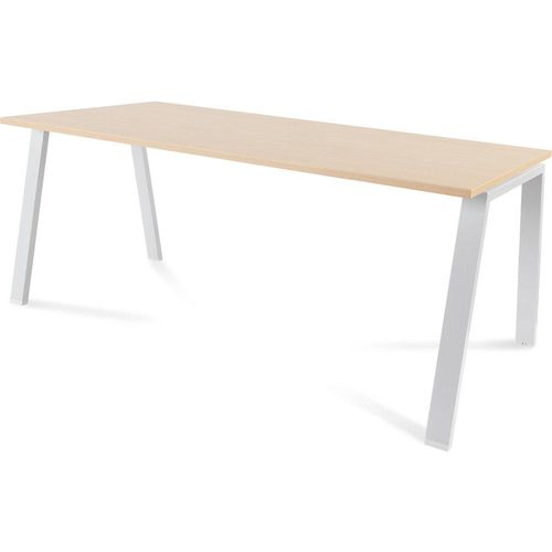 8427951005755 - Schreibtisch BLANCA Höhe 740 mm Gestell A-Form BxT 1800 x 800 mm Buche-Dekor weiß kaiserkraft 8427951005755 - Schreibtisch BLANCA Höhe 740 mm Gestell A-Form BxT 1800 x 800 mm Buche-Dekor weiß kaiserkraft