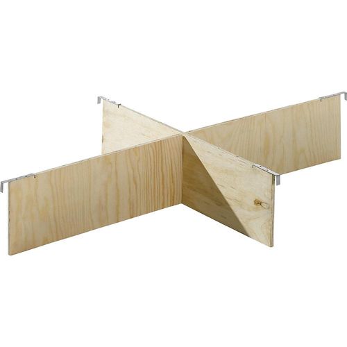 0742832247894 - Teiler für Aufsatzrahmen aus Holz für Rahmen H 200 mm LxB 1200 x 800 mm 4 Fächer kaiserkraft
