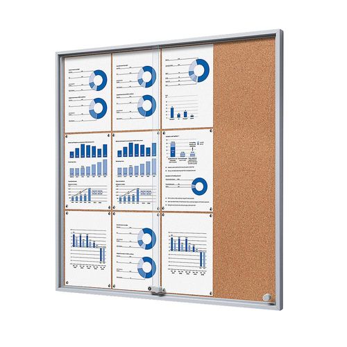 4061753018793 - Schaukasten mit Schiebetüren Außen-BxHxT 906 x 947 x 50 mm Korkrückwand eurokraft pro 4061753018793 - Schaukasten mit Schiebetüren Außen-BxHxT 906 x 947 x 50 mm Korkrückwand eurokraft pro