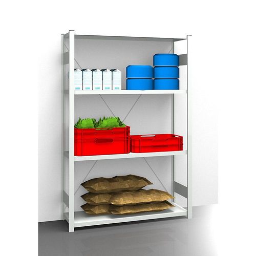 4061753030962 - eurokraft pro Hygiene-Steckregal Regalhöhe 2000 mm 4 Fachböden BxT 1275 x 485 mm Grundregal 4061753030962 - eurokraft pro Hygiene-Steckregal Regalhöhe 2000 mm 4 Fachböden BxT 1275 x 485 mm Grundregal