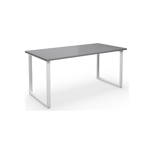 4061753263056 - Mehrzwecktisch DUO-O gerade Platte Tiefe 800 mm Breite 1600 mm lichtgrau   weiß kaiserkraft