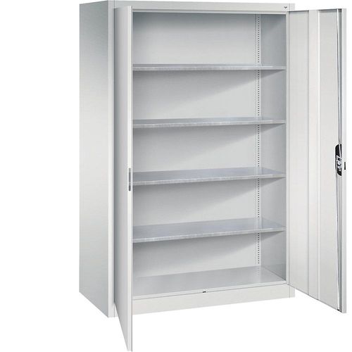 4069361417441 - Werkstatt-Flügeltürschrank HxBxT 1950 x 1200 x 600 mm lichtgrau   lichtgrau C+P