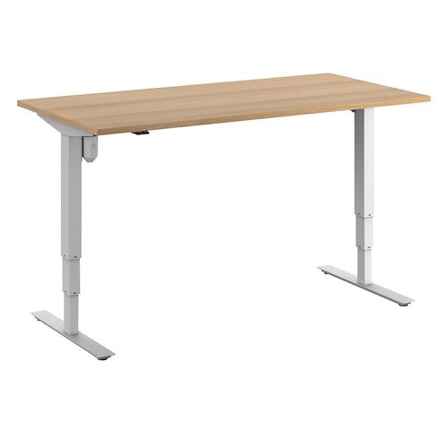 4061753258717 - Schreibtisch Atlanta elektrisch höhenverstellbar gerade BxT 1600 x 800 mm Buche weiß kaiserkraft 4061753258717 - Schreibtisch Atlanta elektrisch höhenverstellbar gerade BxT 1600 x 800 mm Buche weiß kaiserkraft