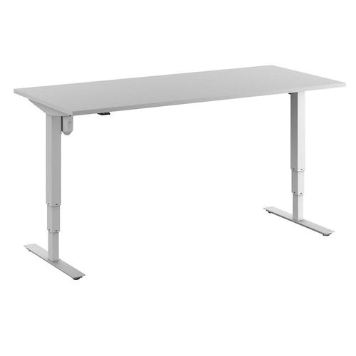 4061753266217 - Schreibtisch Atlanta elektrisch höhenverstellbar gerade BxT 1800 x 800 mm lichtgrau weiß kaiserkraft