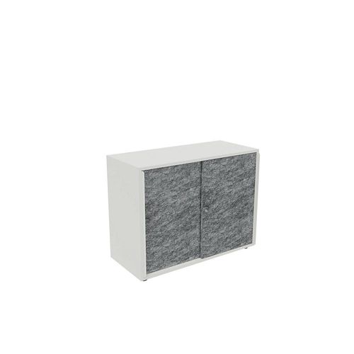 0089336799765 - Schiebetürenschrank NEOTEX mit Akustik-Front HxBxT 775 x 1000 x 440 mm Front granitgrau kaiserkraft