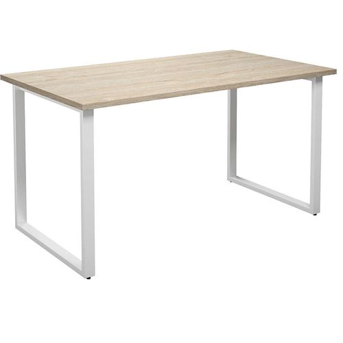 4061753262813 - Mehrzwecktisch DUO-O gerade Platte Tiefe 800 mm Breite 1400 mm Eiche   weiß kaiserkraft