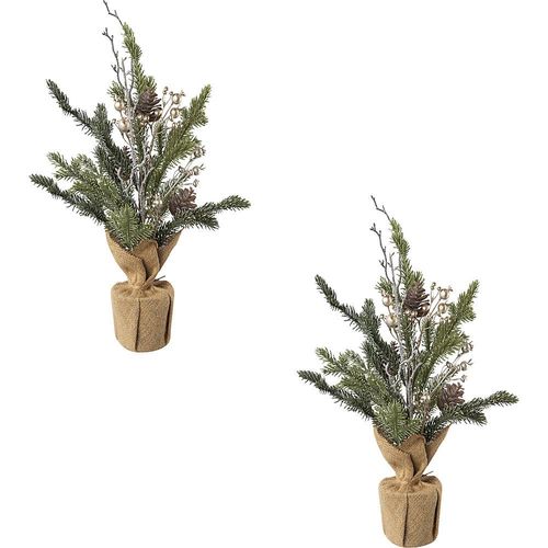 4064118111191 - Tannen im Jutesack 2 Stück mit Beeren und Zapfen Höhe 45 cm kaiserkraft