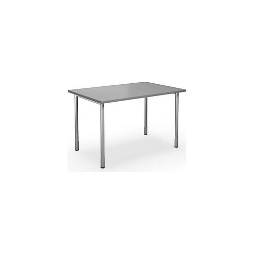 4061753261939 - Mehrzwecktisch DUO-C gerade Platte HxT 700 - 800 x 800 mm Breite 1200 mm lichtgrau silber kaiserkraft