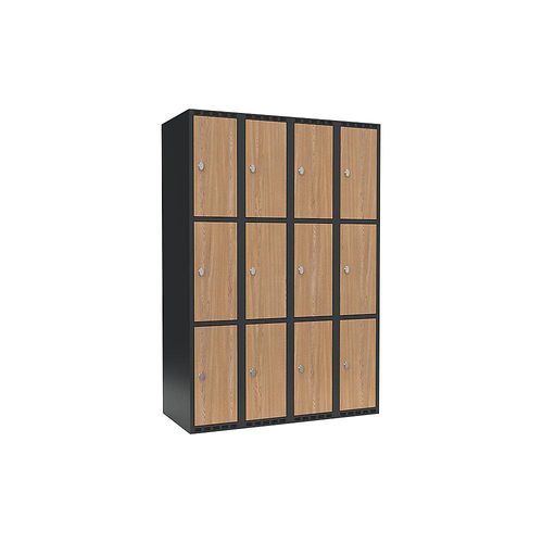 7042424833751 - 3er-Schließfachschrank Fydor 4 Abteile grau Eiche B 1200 mm 4 Abteile flache Dachform Vorhängeschloss kaiserkraft 7042424833751 - 3er-Schließfachschrank Fydor 4 Abteile grau Eiche B 1200 mm 4 Abteile flache Dachform Vorhängeschloss kaiserkraft