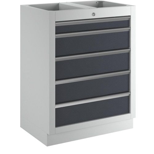 4260563724843 - Schubladen-Unterschrank mit 5 Schubladen HxBxT 910 x 680 x 460 mm kaiserkraft