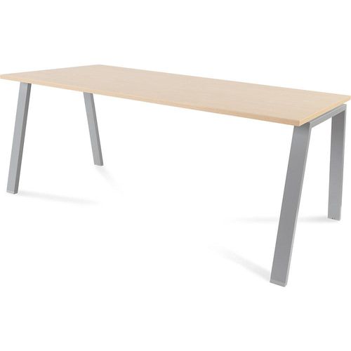 8427951005618 - Schreibtisch BLANCA Höhe 740 mm Gestell A-Form BxT 1800 x 800 mm Buche-Dekor   grau kaiserkraft