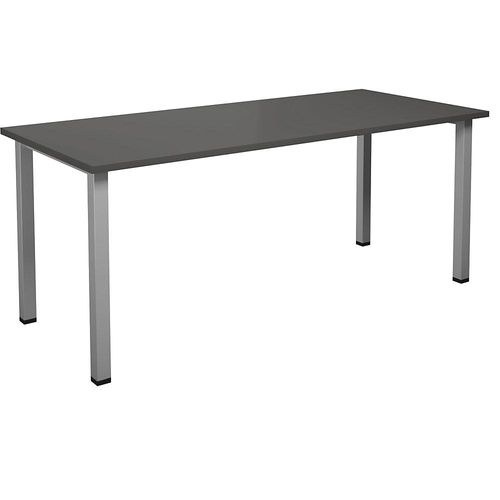 4061753264626 - Mehrzwecktisch DUO-U gerade Platte Tiefe 800 mm Breite 1800 mm dunkelgrau silber kaiserkraft