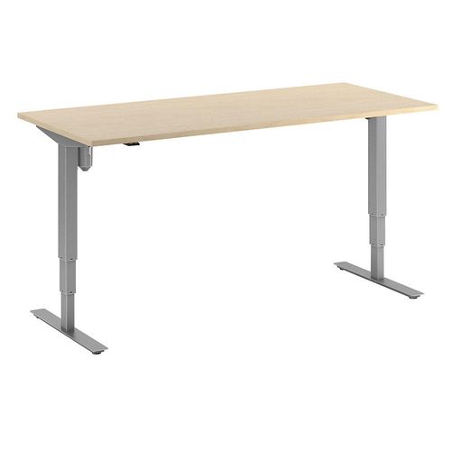 4061753266064 - Schreibtisch Atlanta elektrisch höhenverstellbar gerade BxT 1800 x 800 mm Birke silber kaiserkraft 4061753266064 - Schreibtisch Atlanta elektrisch höhenverstellbar gerade BxT 1800 x 800 mm Birke silber kaiserkraft
