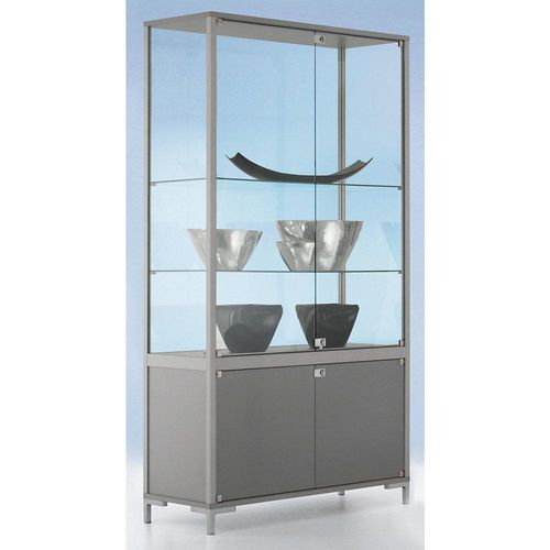 4260222860516 - LINK Staufachvitrine Verglasung 4-seitig mit Unterschrank HxBxT 1860 x 1000 x 400 mm kaiserkraft
