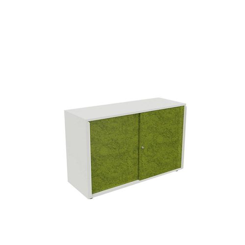0089336799901 - Schiebetürenschrank NEOTEX mit Akustik-Front HxBxT 775 x 1200 x 440 mm Front apfelgrün kaiserkraft