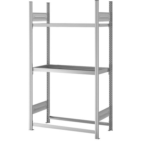 4250623758253 - Lager- und Werkstatt-Multifunktionsregal Höhe 1750 mm 3 Lagerebenen Grundregal BxT 1060 x 435 mm hofe