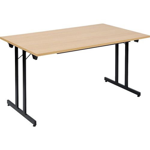 4061753246714 - Klapptisch F25 BxT 1400 x 800 mm Platte Buche-Dekor Gestell schwarz kaiserkraft