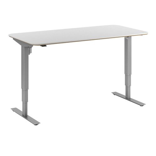 4061753261502 - Schreibtisch Atlanta Trend elektrisch höhenverstellbar gerade abgerundete Ecken BxT 1600 x 800 mm weiß silber kaiserkraft 4061753261502 - Schreibtisch Atlanta Trend elektrisch höhenverstellbar gerade abgerundete Ecken BxT 1600 x 800 mm weiß silber kaiserkraft