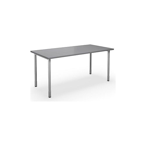 4061753262295 - Mehrzwecktisch DUO-C gerade Platte HxT 700 - 800 x 800 mm Breite 1600 mm lichtgrau silber kaiserkraft