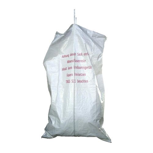 4250493500617 - PP-Bändchengewebesack Volumen 960 l BxH 1400 x 2200 mm beschichtet mit Hebeschlaufen für mineralfaserhaltige Dämmstoffe VE 40 Stk kaiserkraft