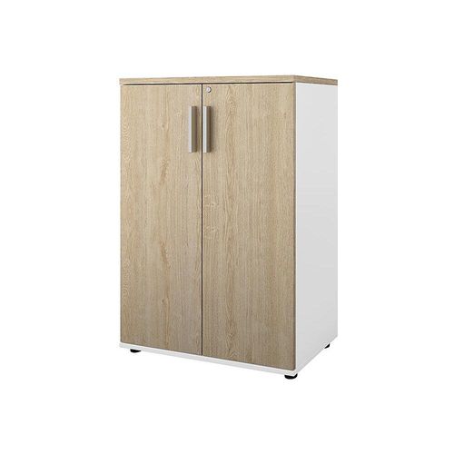 5905745101041 - Schrank Portland BxT 800 x 420 mm H 1138 mm Türhöhe 1060 mm weiß gebürstet Eiche kaiserkraft 5905745101041 - Schrank Portland BxT 800 x 420 mm H 1138 mm Türhöhe 1060 mm weiß gebürstet Eiche kaiserkraft