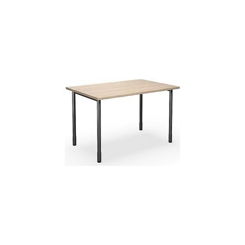 4061753261908 - Mehrzwecktisch DUO-C gerade Platte HxT 700 - 800 x 800 mm Breite 1200 mm Eiche schwarz kaiserkraft 4061753261908 - Mehrzwecktisch DUO-C gerade Platte HxT 700 - 800 x 800 mm Breite 1200 mm Eiche schwarz kaiserkraft