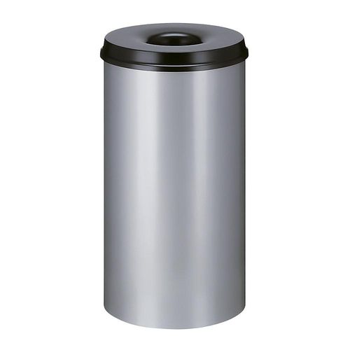 8713631001897 - Sicherheits-Papierkorb Stahl selbstlöschend Volumen 50 l HxØ 625 x 335 mm Korpus grau Löschkopf schwarz kaiserkraft 8713631001897 - Sicherheits-Papierkorb Stahl selbstlöschend Volumen 50 l HxØ 625 x 335 mm Korpus grau Löschkopf schwarz kaiserkraft