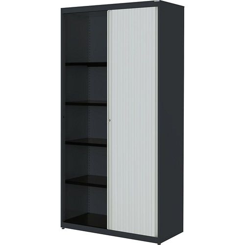 4250633330203 - mauser Querrollladenschrank HxBxT 1956 x 1000 x 432 mm Stahlplatte 4 Fachböden anthrazitgrau   lichtgrau   anthrazitgrau