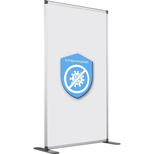 8712752110044 - Hygiene-Whiteboard-Trennwand emaillierte antibakterielle Tafelfläche HxBxT 1900 x 1250 x 500 mm kaiserkraft