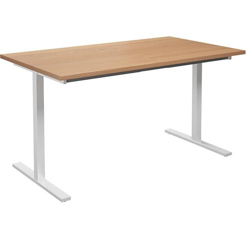 4061753263506 - Mehrzwecktisch DUO-T gerade Platte HxT 740 x 800 mm Breite 1400 mm Buche weiß kaiserkraft