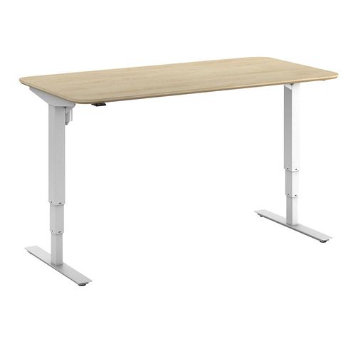 4061753261496 - Schreibtisch Atlanta Trend elektrisch höhenverstellbar gerade abgerundete Ecken BxT 1600 x 800 mm Eiche weiß kaiserkraft 4061753261496 - Schreibtisch Atlanta Trend elektrisch höhenverstellbar gerade abgerundete Ecken BxT 1600 x 800 mm Eiche weiß kaiserkraft