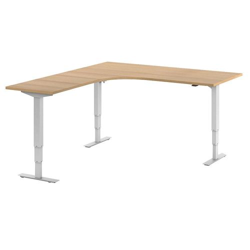 4061753259431 - Schreibtisch Atlanta elektrisch höhenverstellbar L-Form BxT 1800 x 2000 mm Buche weiß links kaiserkraft 4061753259431 - Schreibtisch Atlanta elektrisch höhenverstellbar L-Form BxT 1800 x 2000 mm Buche weiß links kaiserkraft