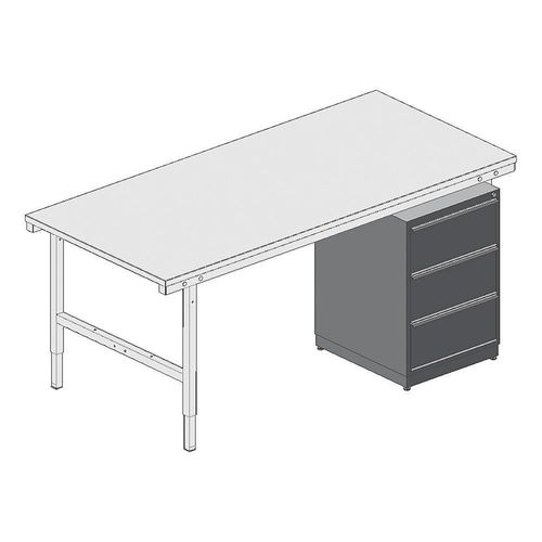 4251924701771 - Schubladeneinheit 3 Schübe HxBxT 785 x 535 x 600 mm schwarz kaiserkraft 4251924701771 - Schubladeneinheit 3 Schübe HxBxT 785 x 535 x 600 mm schwarz kaiserkraft