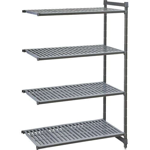0995119211402 - Kunststoff-Steckregalsystem Fachboden-BxT 990 x 610 mm Anbauregal Breite 1030 mm Boden geschlitzt kaiserkraft