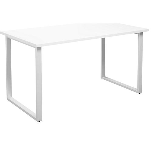4061753262905 - Mehrzwecktisch DUO-O gerade Platte Tiefe 800 mm Breite 1400 mm weiß   weiß kaiserkraft