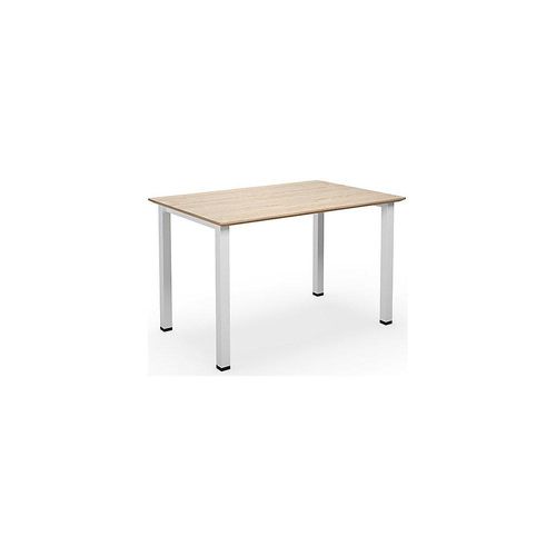 4061753269232 - Mehrzwecktisch DUO-U Trend gerade Platte Tiefe 800 mm Breite 1200 mm Eiche weiß kaiserkraft