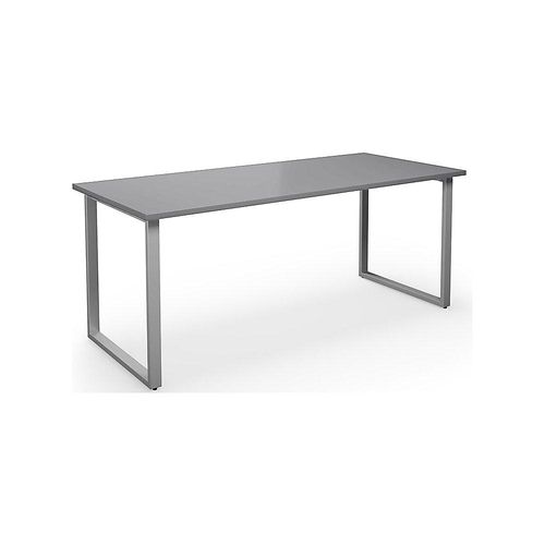 4061753263193 - Mehrzwecktisch DUO-O gerade Platte Tiefe 800 mm Breite 1800 mm lichtgrau   silber kaiserkraft