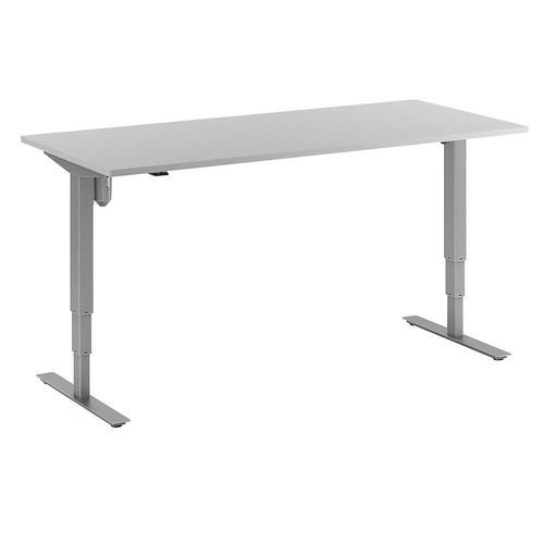 4061753266200 - Schreibtisch Atlanta elektrisch höhenverstellbar gerade BxT 1800 x 800 mm lichtgrau silber kaiserkraft 4061753266200 - Schreibtisch Atlanta elektrisch höhenverstellbar gerade BxT 1800 x 800 mm lichtgrau silber kaiserkraft