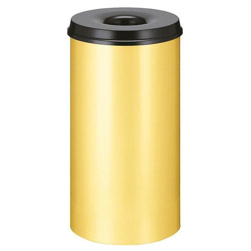 8713631014330 - Sicherheits-Papierkorb Stahl selbstlöschend Volumen 50 l HxØ 625 x 335 mm Korpus gelb Löschkopf schwarz kaiserkraft 8713631014330 - Sicherheits-Papierkorb Stahl selbstlöschend Volumen 50 l HxØ 625 x 335 mm Korpus gelb Löschkopf schwarz kaiserkraft