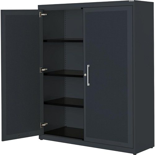 4250633331361 - mauser Flügeltürenschrank akustisch wirksam HxBxT 1516 x 1200 x 432 mm 3 Fachböden anthrazitgrau   anthrazitgrau