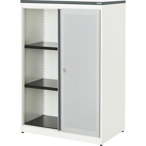 4250633331491 - mauser Schiebetürenschrank akustisch wirksam Kunststoffplatte HxBxT 1180 x 800 x 432 mm 2 Fachböden reinweiß weißaluminium weiß 4250633331491 - mauser Schiebetürenschrank akustisch wirksam Kunststoffplatte HxBxT 1180 x 800 x 432 mm 2 Fachböden reinweiß weißaluminium weiß