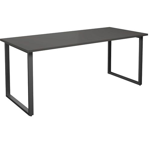 4061753263209 - Mehrzwecktisch DUO-O gerade Platte Tiefe 800 mm Breite 1800 mm dunkelgrau   schwarz kaiserkraft