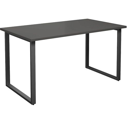 4061753262844 - Mehrzwecktisch DUO-O gerade Platte Tiefe 800 mm Breite 1400 mm dunkelgrau   schwarz kaiserkraft