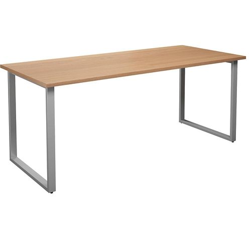 4061753263124 - Mehrzwecktisch DUO-O gerade Platte Tiefe 800 mm Breite 1800 mm Buche   silber kaiserkraft